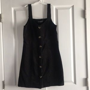 Mini Black Corduroy Dress